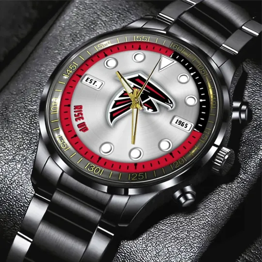 Discover Falcons Black Stainless Steel Watch