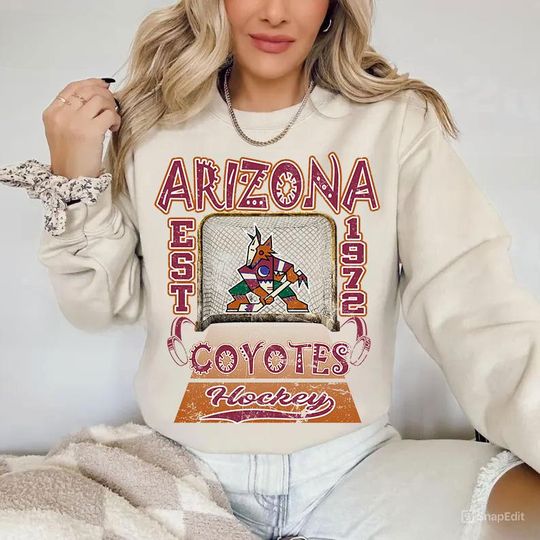Discover Azizona Coyotes Hockey Sweatshirt,Vintage Graphic Tee,Hockey Gift For Fan, Sweat-Aldult-Youth Tshirt,Retro Hoodie HJk8