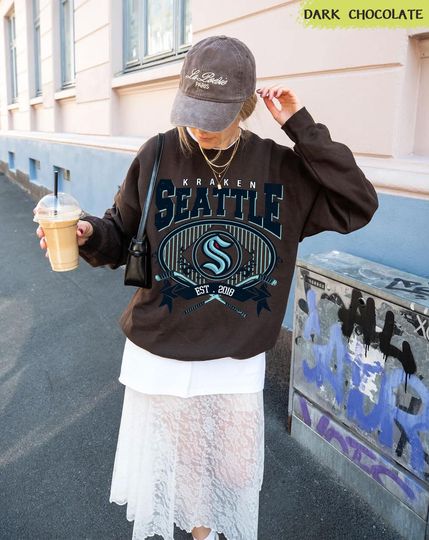 Discover Seattle Kraken Hockey Sweatshirt,Vintage Graphic Tee,Hockey Gift For Fan, Sweat-Aldult-Youth Tshirt,Retro Hoodie D2