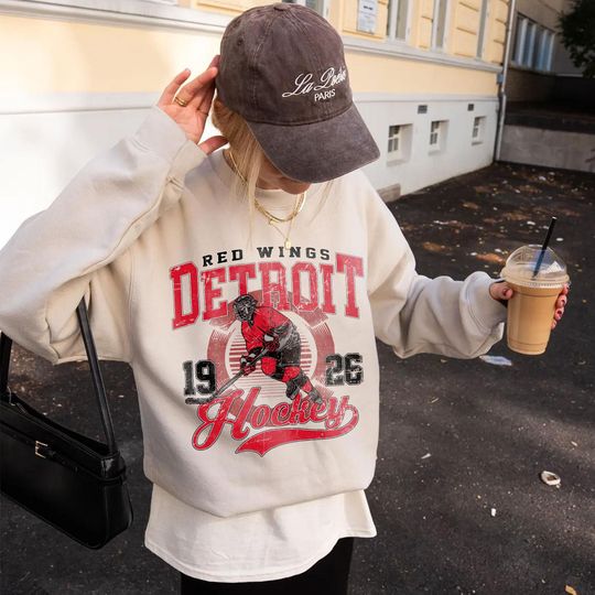 Discover Detroit Red Wings Hockey Sweatshirt,Vintage Graphic Tee,Hockey Gift For Fan, Sweat-Aldult-Youth Tshirt,Retro Hoodie GF6