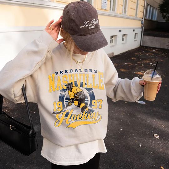 Discover Nashville Predators Hockey Sweatshirt,Vintage Graphic Tee,Hockey Gift For Fan, Sweat-Aldult-Youth Tshirt,Retro Hoodie GF6