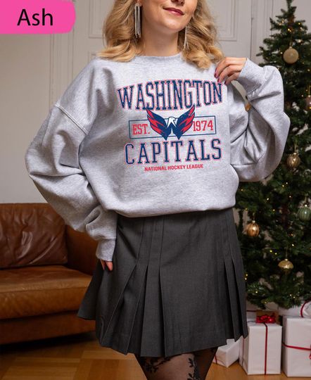 Discover Washington Capitals Hockey Sweatshirt,Vintage Graphic Tee, Washington Hockey Gift For Fan, Sweat-Aldult-Youth Tshirt,Retro Hockey Hoodie
