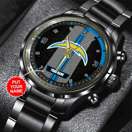 Discover Personalized Chargers Black Stainless Steel Watch