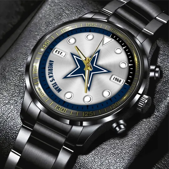 Cowboys Black Stainless Steel Watch