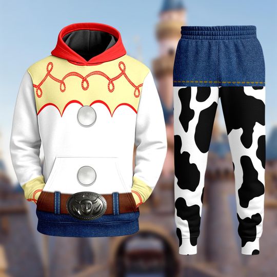 Jessie Cowgirl Hoodie Joggers Sets, Toy Story Cosplay Costume Hoodie, Jessie Toy Story Halloween Costume Shirt, Cartoon Hoodie