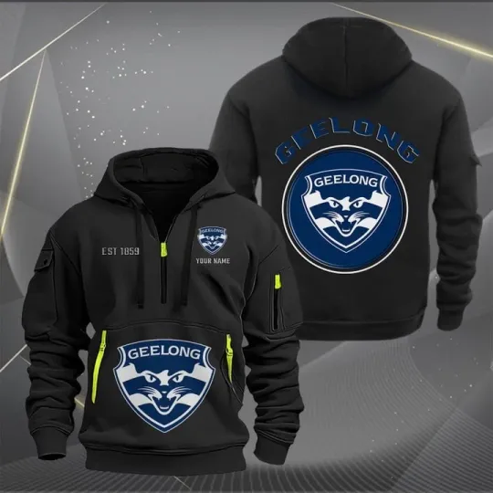 Geelong Football Club Zip Hoodie for Fans