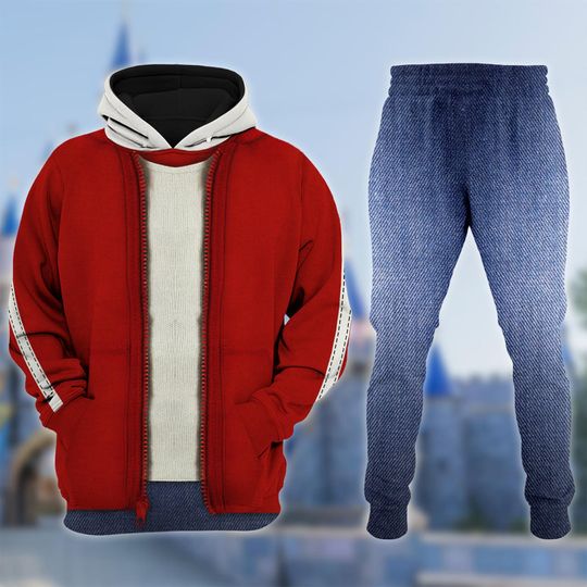 Discover Disney Miguel Rivera Costume Hoodie & Joggers Set, Coco Movie Cosplay Costume Hoodie, Disney Cosplay Hoodie Miguel Cartoon Halloween Hoodie