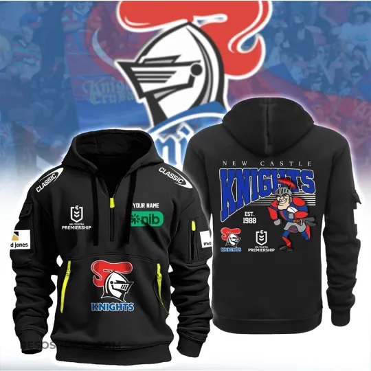 Discover Newcastle Knights NRL Zip Hoodie for Fans