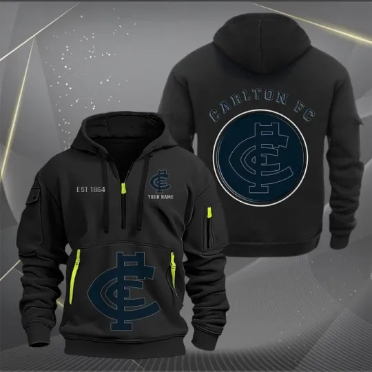 Discover Carlton Football Club Zip Hoodie for Fans