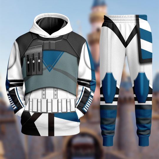 Discover Clone Trooper Halloween Hoodie & Joggers Set, Star Wars 3D Costume Sweatshirt, Movie Character Costume Hoodie
