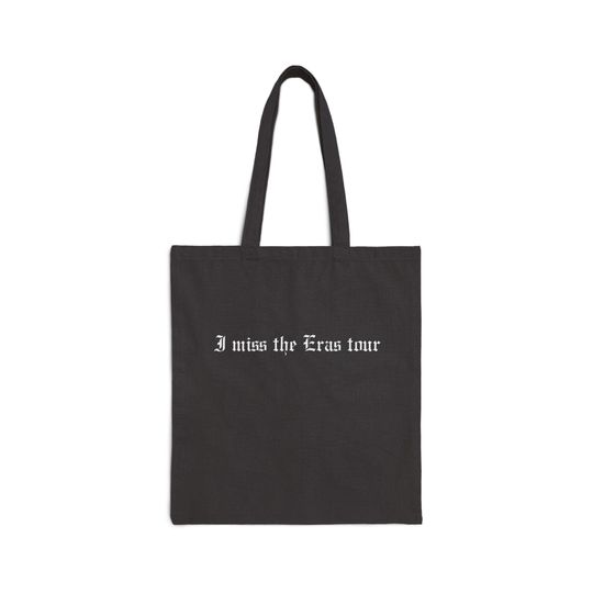 Discover I Miss the Eras Tour Black Tote Bag, Reputation,  Canvas Bag, Concert Tote, Music Lover Gift, Eco-Friendly Reusable Bag