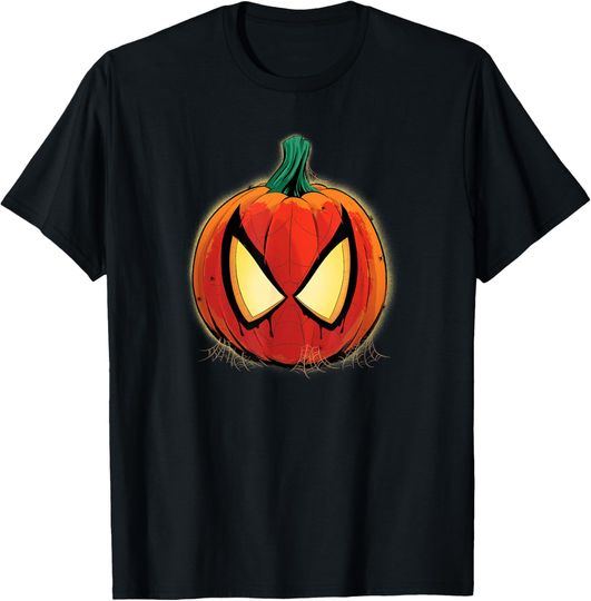 Discover Marvel Spider-Man Halloween Spooky Pumpkin Jack-o'-Lantern T-Shirt