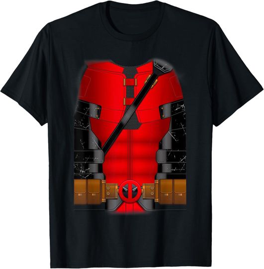 Discover Marvel Deadpool & Wolverine Halloween Deadpool Costume T-Shirt