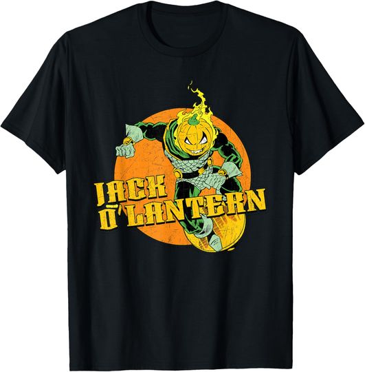 Discover Marvel Super Villains Jack O'Lantern Halloween Distressed T-Shirt