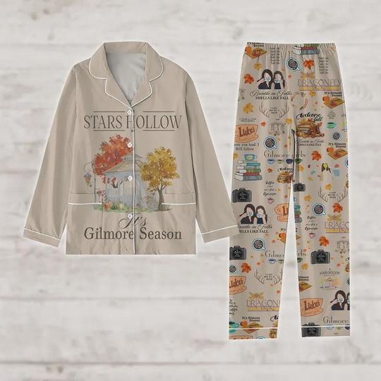 Stars Hollow Pajama Set  Gilmore Girls Cozy Sleepwear