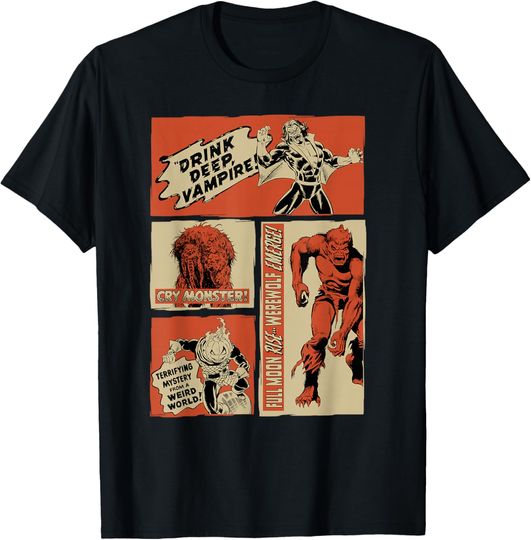 Marvel Morbius Man-Thing & Monsters Retro Vintage Halloween T-Shirt, Gift For Fans
