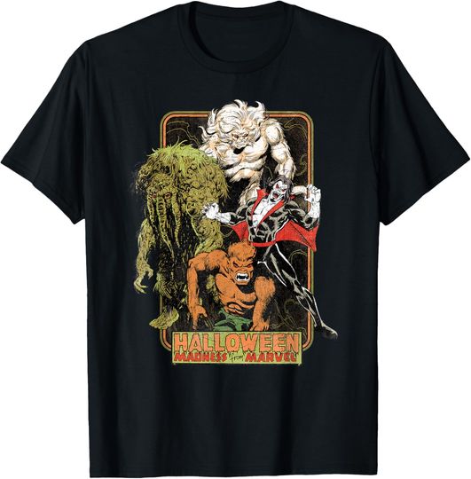 Discover Marvel Strange Tales Monsters Halloween Madness Distressed T-Shirt