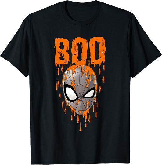 Discover Marvel Spider-Man Halloween Big Face Dripping Boo Big Poster T-Shirt