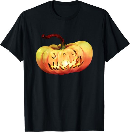 Discover Marvel Classic Halloween Carved Marvel Logo Jack-o'-lantern T-Shirt