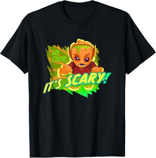 Discover Marvel Classic Halloween So Cute It's Scary Baby Groot Logo T-Shirt
