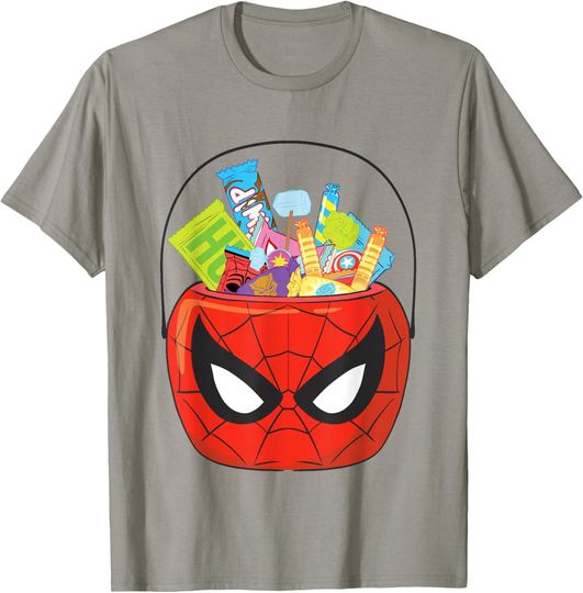 Discover Marvel Classic Halloween Hero Candy Spider-Man Basket T-Shirt