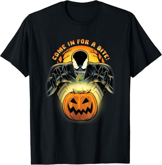 Discover Marvel Classic Halloween Come In For A Bite! Venom's Candy T-Shirt