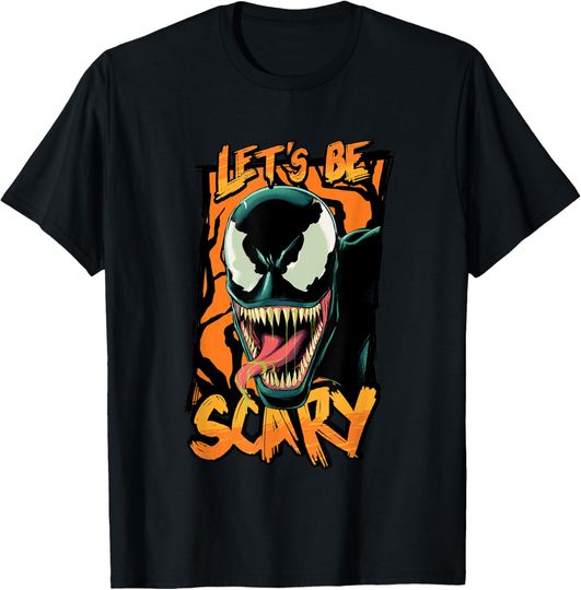Discover Marvel Classic Halloween Let's Be Scary Venom Portrait T-Shirt
