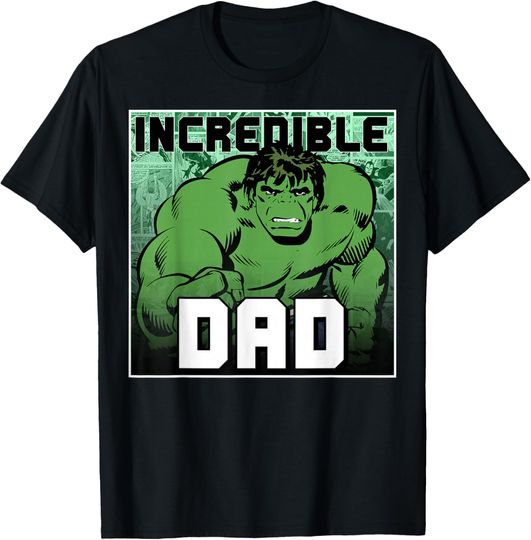 Discover Marvel Comics Avengers Father's Day Hulk Incredible Dad T-Shirt