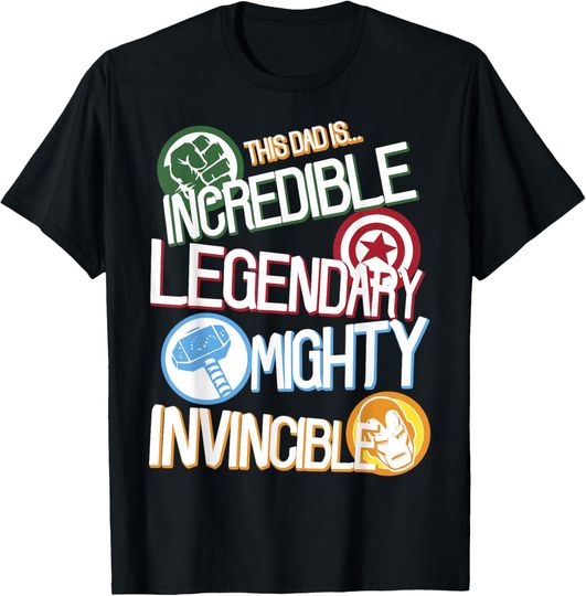 Marvel Comics Avengers Father's Day This Dad Is Legendary T-Shirt, Gift For Fans