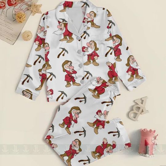 Discover Grumpy Silk Pajama Set: Spooky Halloween PJs - Long & Short Styles