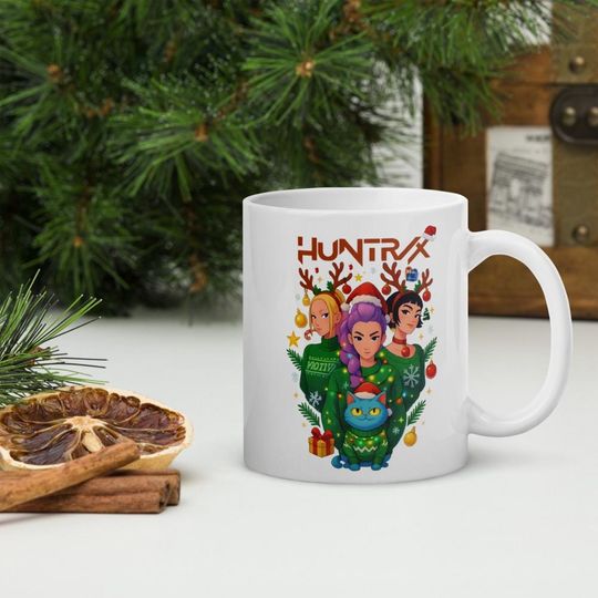 Discover Christmas gift Fan club Huntrix KPop Demon Hunters Christmas Huntrix Mug Cozy Anime Coffee Cup Fan Gift Warm Home Decor Gift for Fans