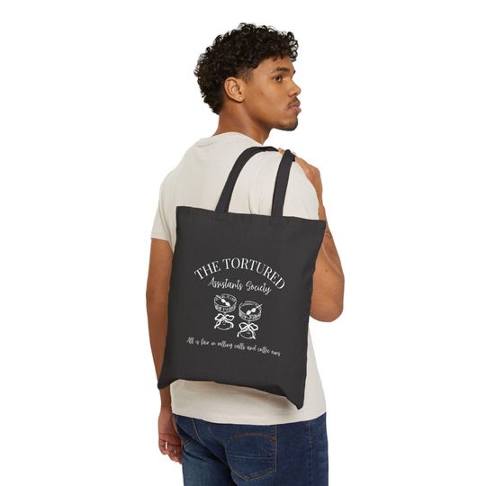 Discover The Tortured Assistants Society Tote Bag (Cotton Canvas Tote) Admin Assistants Tote, Personal Assistants Tote, Humor Tote Bag, T Swift Tote