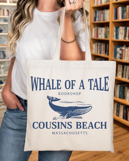 Discover Whale Bookstore Tote Bag