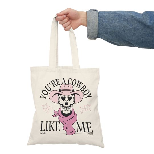 Cowboy Like Me Tote Bag, Taylorr Swifts Merch, Evermore Taylorr Swifts Tote Bag