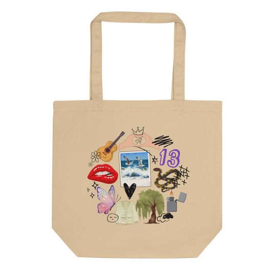 Discover The Eras Tour Inspired 10 Album Graphic Doodle Design Eco Tote Bag