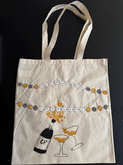Discover champagne problems canvas tote bag
