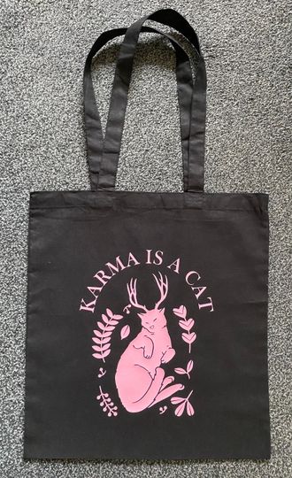 Taylorr Swifts Karma is a cat tote bag