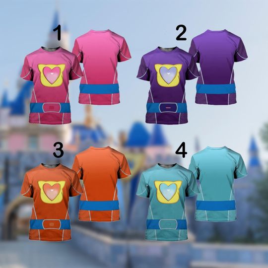 Discover Heart Face 3D Super Cat Suit, Halloween Costume For Family Group T Shirt, Super Cat All Over Print Cosplay Party Friend Matching Shirt