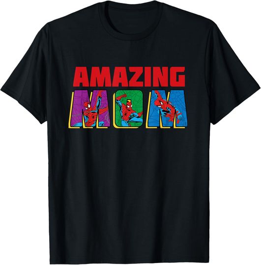 Discover Marvel Spider-Man Amazing Mom Birthday Mother’s Day T-Shirt, Gift For Fans