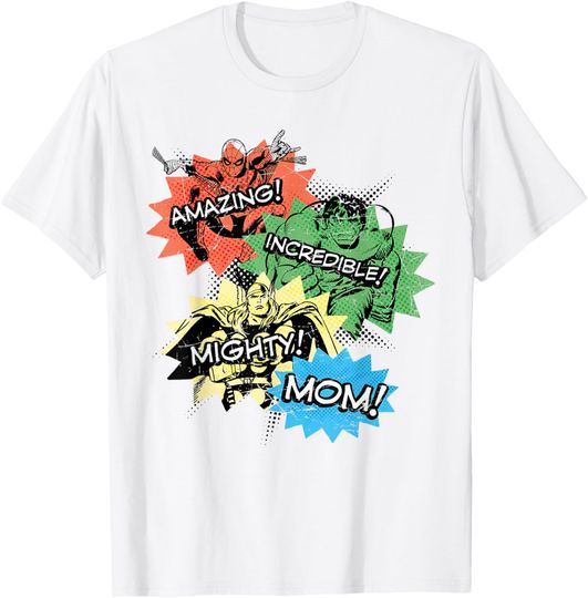 Discover Marvel Super Hero Amazing Incredible Mighty Mom T-Shirt, Gift For Fans