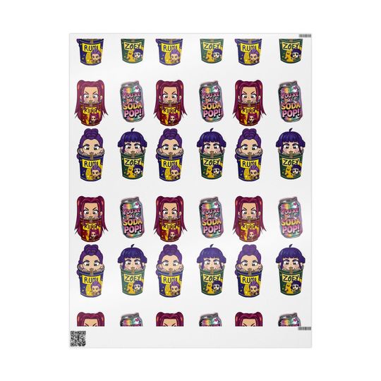 Kpop Demon Hunters Huntrix Wrapping Papers - Unique Gift Wrap for Fans, K-Pop Lovers, Birthday Present, Christmas, Holidays, Geeky