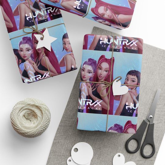K-POP Demon Hunters Huntr/X Come Back Gift Wrap, Christmas Gift Wrap, Holiday Wrapping Paper, Unique Gift Wrap, K-POP Fan