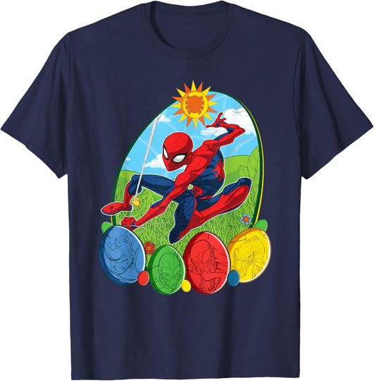 Discover Marvel Spider-Man and Villains Easter Egg T-Shirt, Gift For Fans