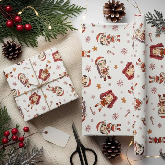 Huntrix Christmas Gift Wrap, K-Pop Demon Hunter Wrapping Paper, Rumi Zoey Mira K-Pop Demon Hunter Christmas Gift, Kpop Movie Wrap Paper