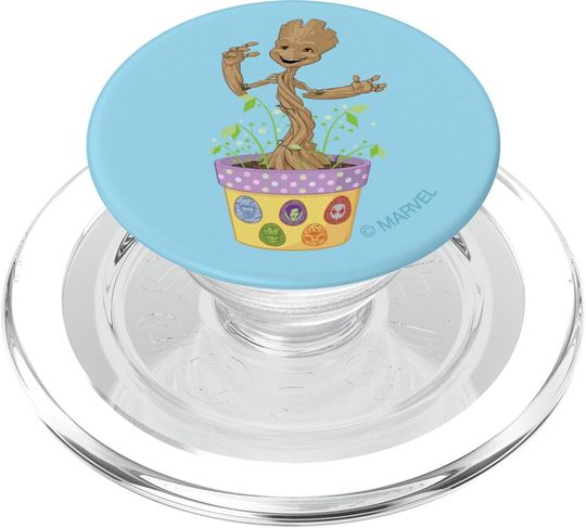 Discover Marvel Guardians of the Galaxy Groot Easter Egg PopSockets MagSafe PopGrip for iPhone