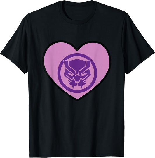Marvel Black Panther Avengers Heart Love Valentine’s Day T-Shirt, Gift For Fans