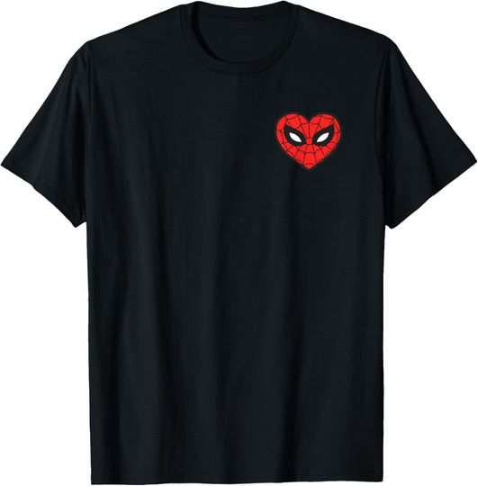 Marvel Spider-Man Valentine’s Day Love Sixties Heart Mask T-Shirt, Gift For Fans