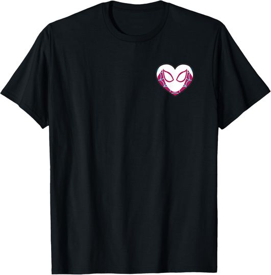 Marvel Spider-Gwen Ghost Spider Valentine’s Day Heart Mask T-Shirt, Gift For Fans