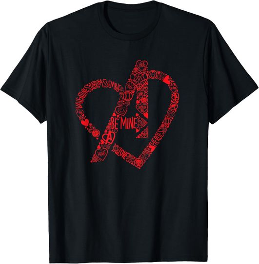 Discover Marvel Avengers Valentine's Day Heart T-Shirt, Gift For Fans