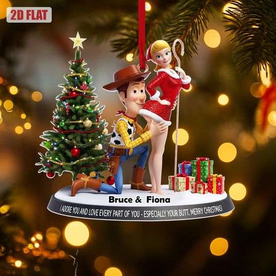 Discover Personalized Woody And Bo Peep Couple Ornament, Disney Christmas Ornament, Toy Story Xmas Ornament, Tree Decor, Funny Gifts For Couple